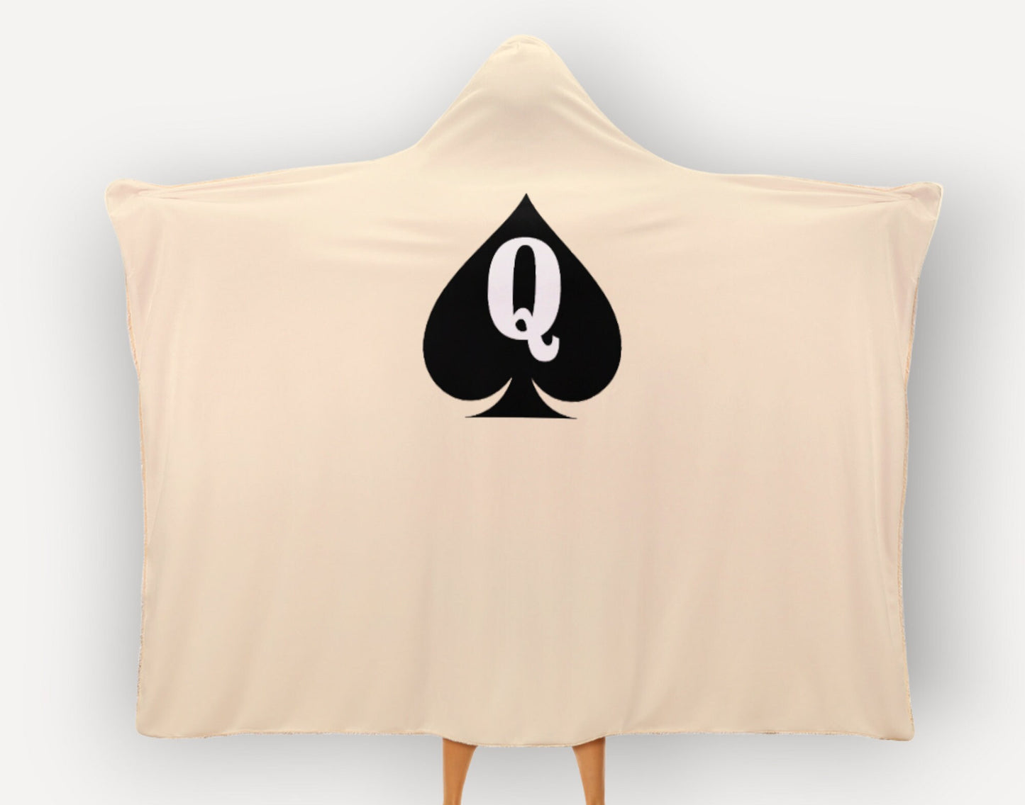 QUEEN OF SPADES Cloak Hooded Blanket, 20 colors, slut clothing, cuckolding, Bathrobe , qos Bathrobe, queen of spadess clothing,