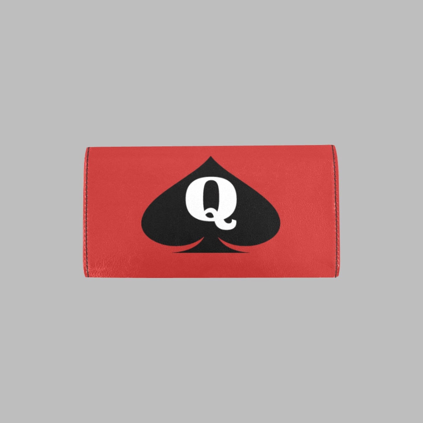 QUEEN OF SPADES, Women's Trifold Long Clutch Wallets slut clothing, 20 colors cuckolding, qos, queen of spadess clothing, queen of spades