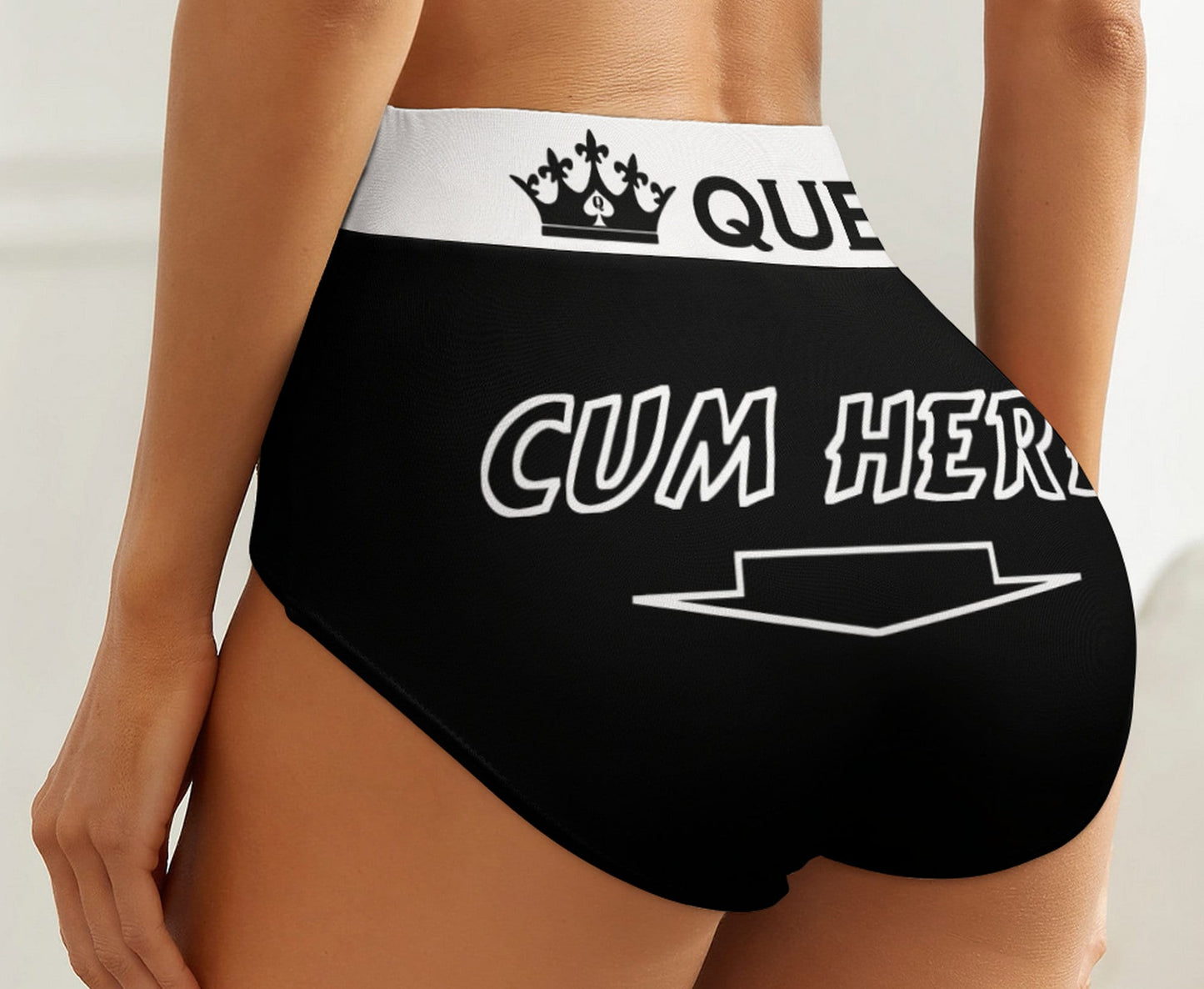 CUM HERE QOS panties back ,queen of spades slut clothing, cuckolding, hotwife panties, qos panties, queen of spadess clothing, bbc only