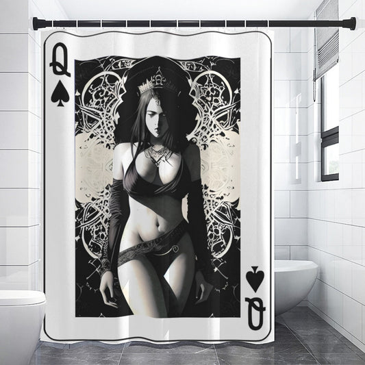 QUEEN OF SPADES Shower Curtains 4 sizes , qos curtains,qos, queen of spadess, queen of spades decoration