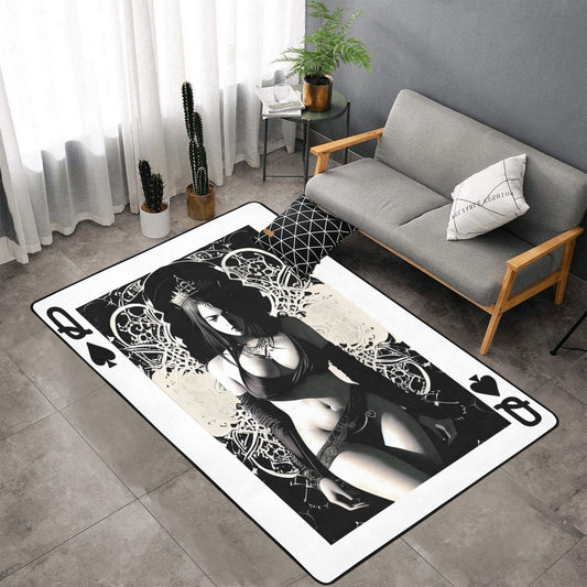 QUEEN OF SPADES Area Rug 7'x5', qos carpet,qos, queen of spadess, queen of spades decoration m2