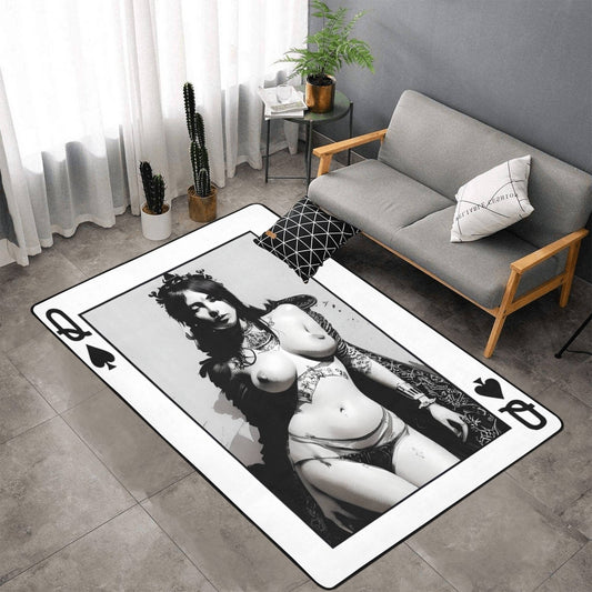 QUEEN OF SPADES Area Rug 7'x5', qos carpet,qos, queen of spadess, queen of spades decoration m1