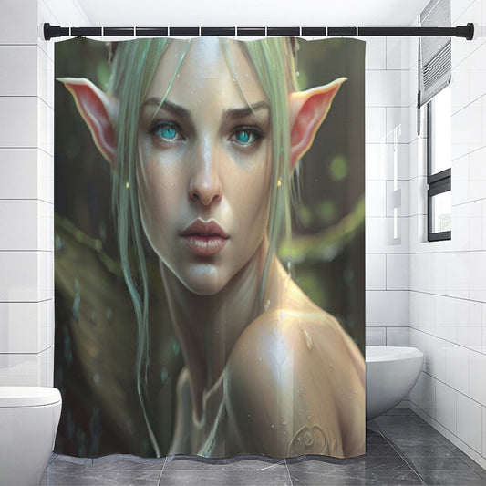 FEMALE ELF art Shower Curtains 4 sizes , Fantasy, naked elf, elf decoration