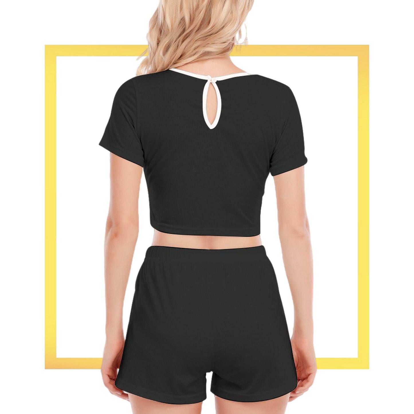 QUEEN OF SPADES Short Sleeve Crop Top Shorts Suit, large size, top queen off spades, qos t-shirt,t-shirt bbc Cuckold , slut clothing