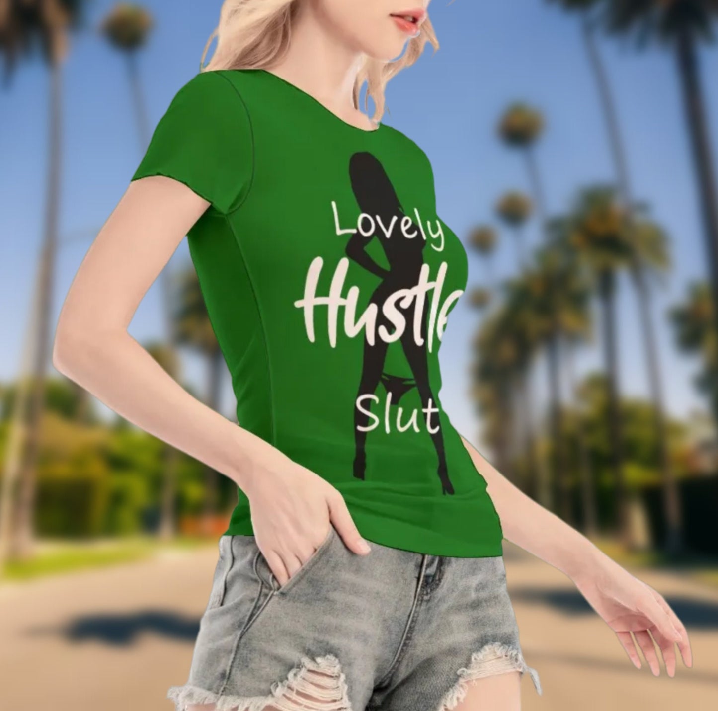 LOVELY HUSTLER SLUT transparent tshirt,naughty t shirt, qos t-shirt,bbc t shirt , Cuckold Womens t-shirt,, slut clothing