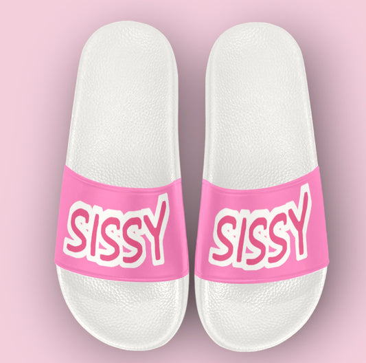 SISSY Cropped Slide Sandals, sissy tong, femboy , Cuckold, sissy girl shoes, slut clothing, ladyboy flip flops, crossdressing