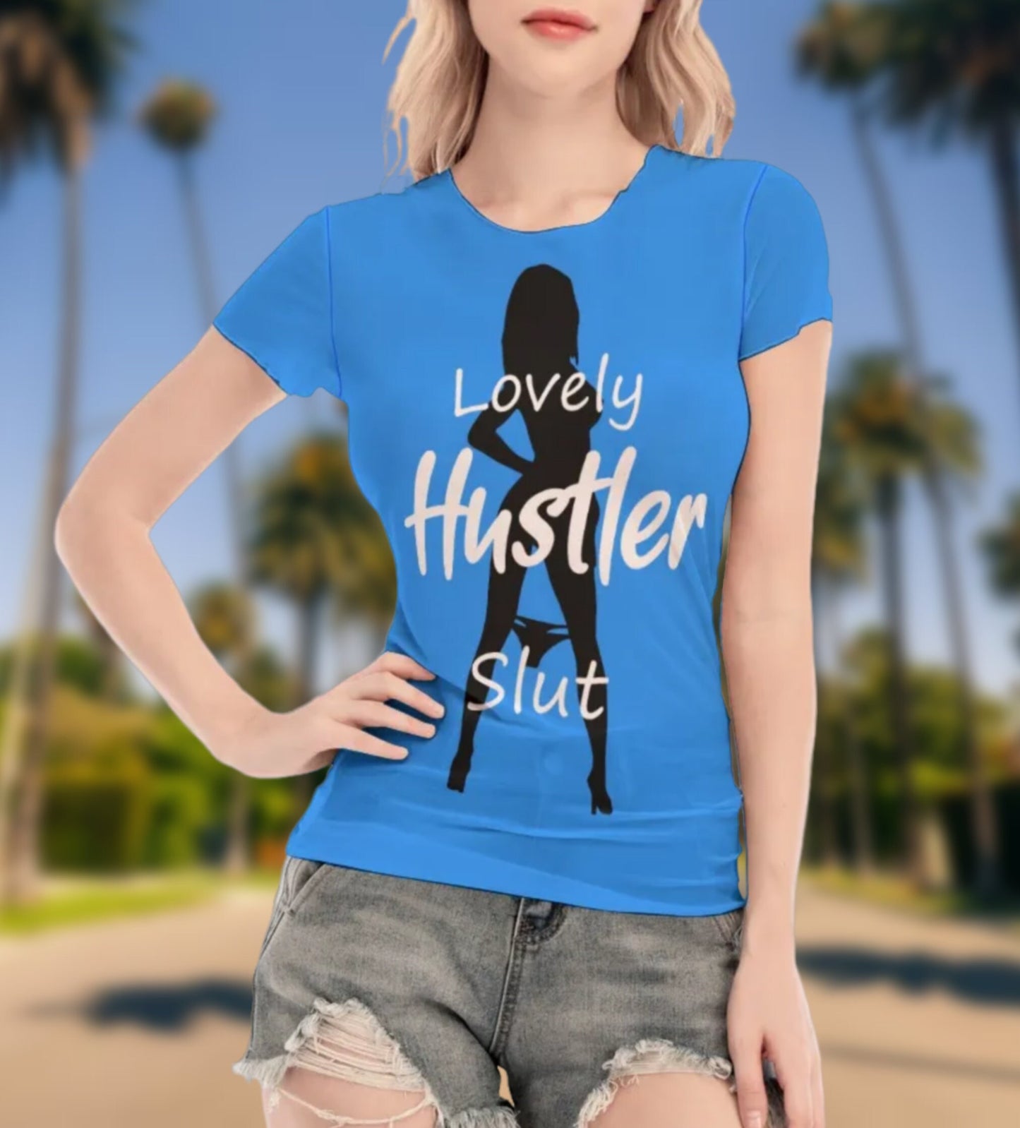 LOVELY HUSTLER SLUT transparent tshirt,naughty t shirt, qos t-shirt,bbc t shirt , Cuckold Womens t-shirt,, slut clothing