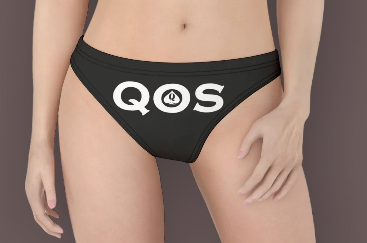 QOS Thong,16 colors, large size, slut clothing, cuckolding, hotwife panties, qos thong, queen of spades, panties queen of spades