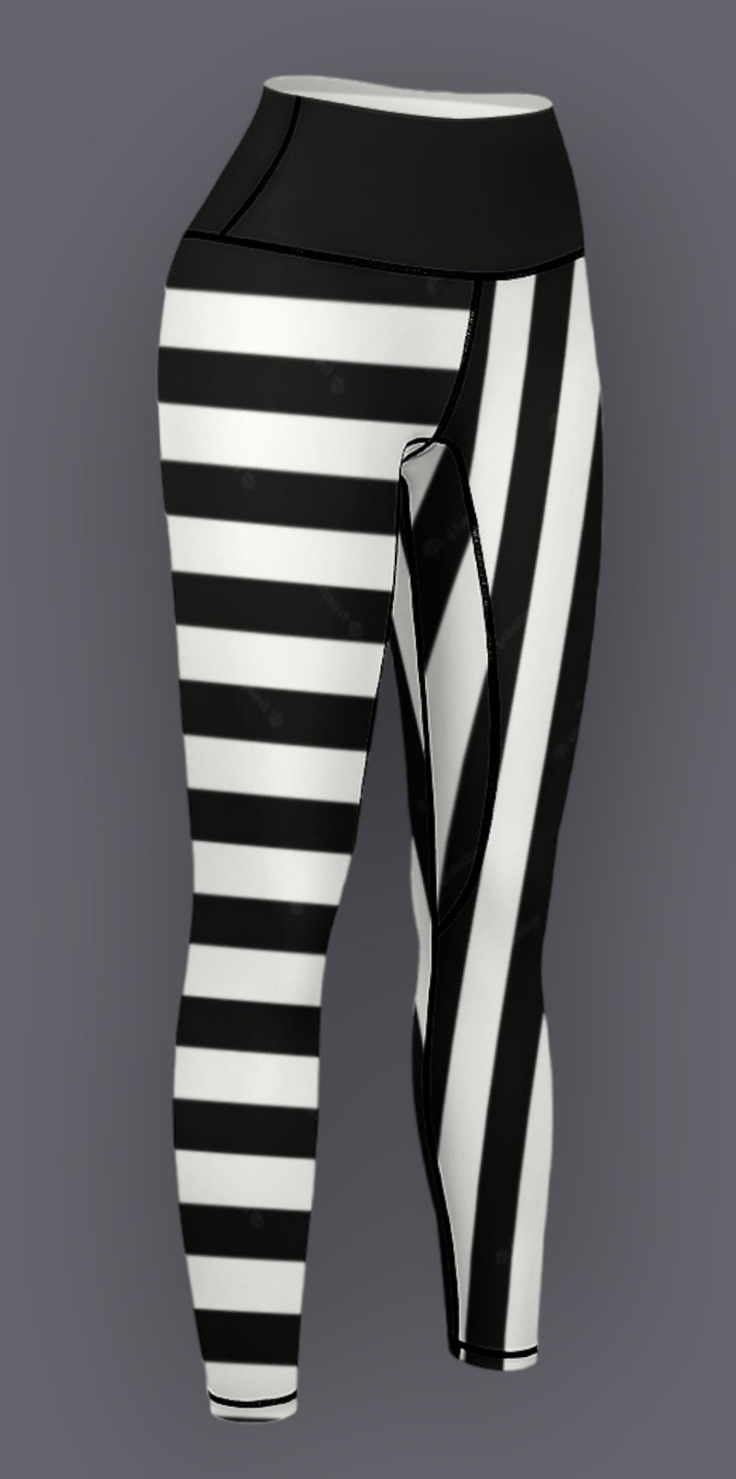 QUEEN OF SPADES black and white stripe legging, queen of spades, queen of spades clothing, bbc slut, slut clothing, hotwife, qos clothing