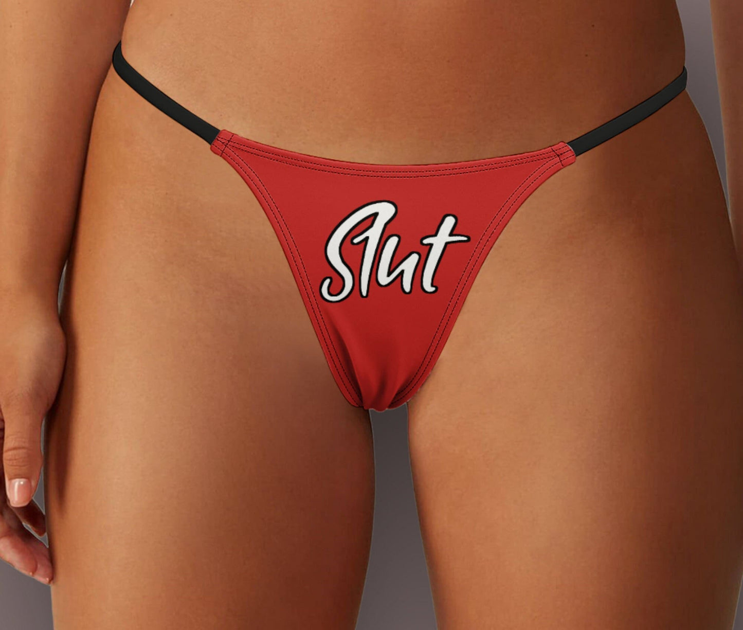 SLUT Thong, slut clothing, cuckolding, hotwife panties, slut clothing, naughty  panties?