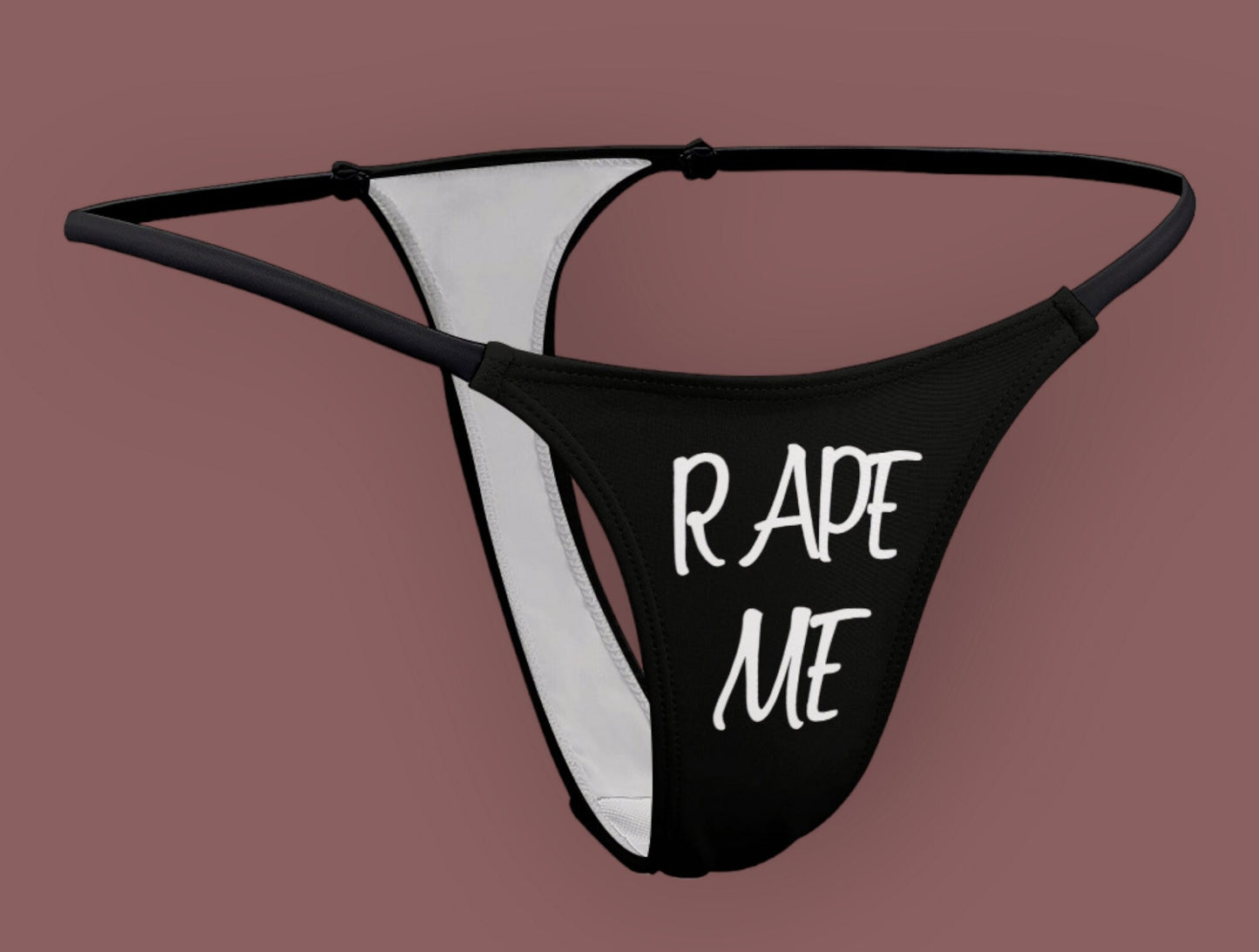 RAPE ME, slut clothing, cuckolding, hotwife panties, slut clothing, naughty  panties.