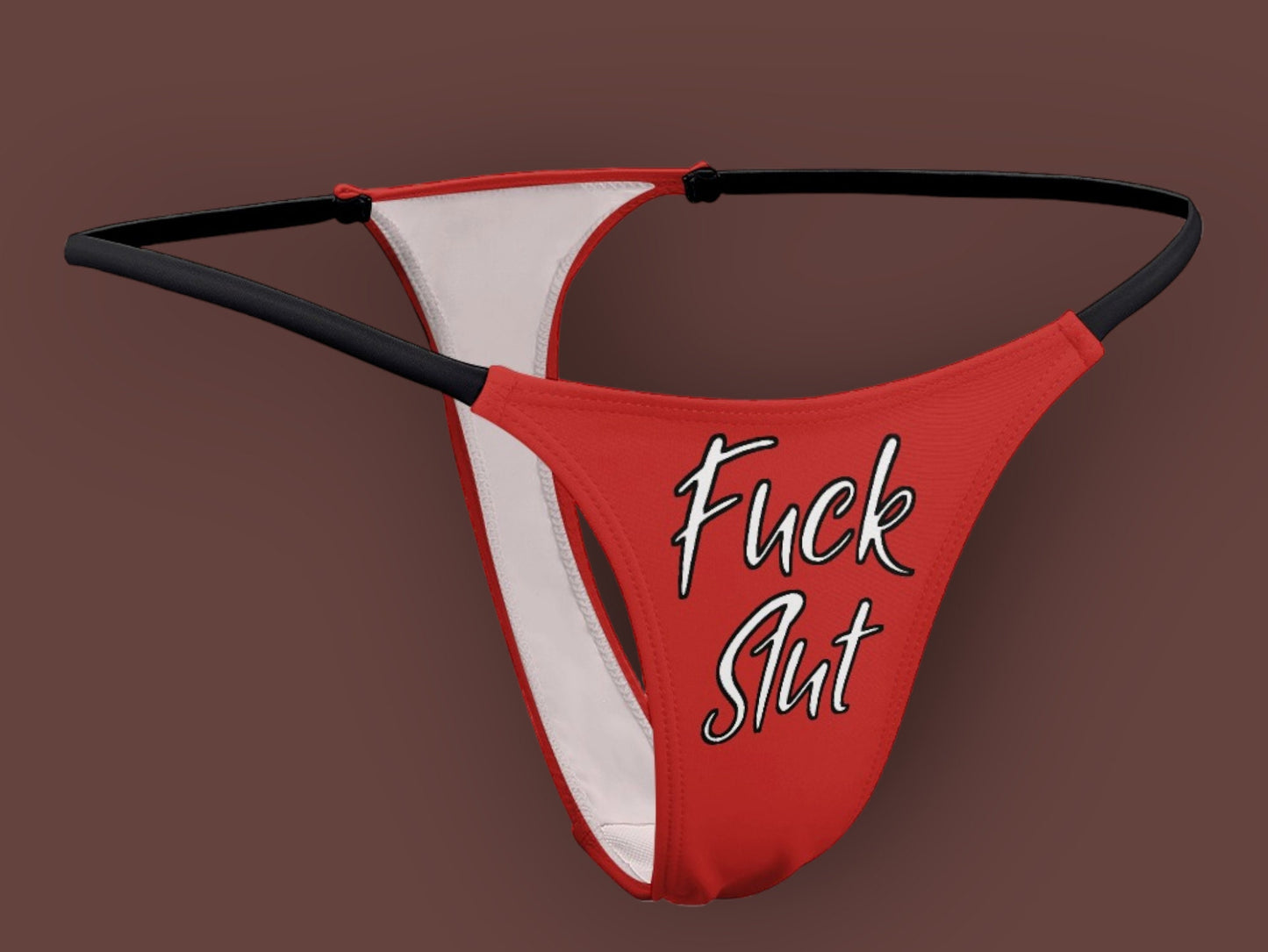 FUCK SLUT Thong, slut clothing, cuckolding, hotwife panties, slut clothing, naughty  panties?