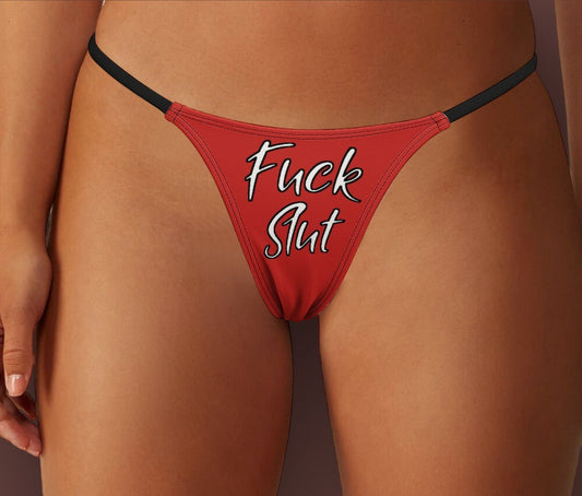 FUCK SLUT Thong, slut clothing, cuckolding, hotwife panties, slut clothing, naughty  panties?