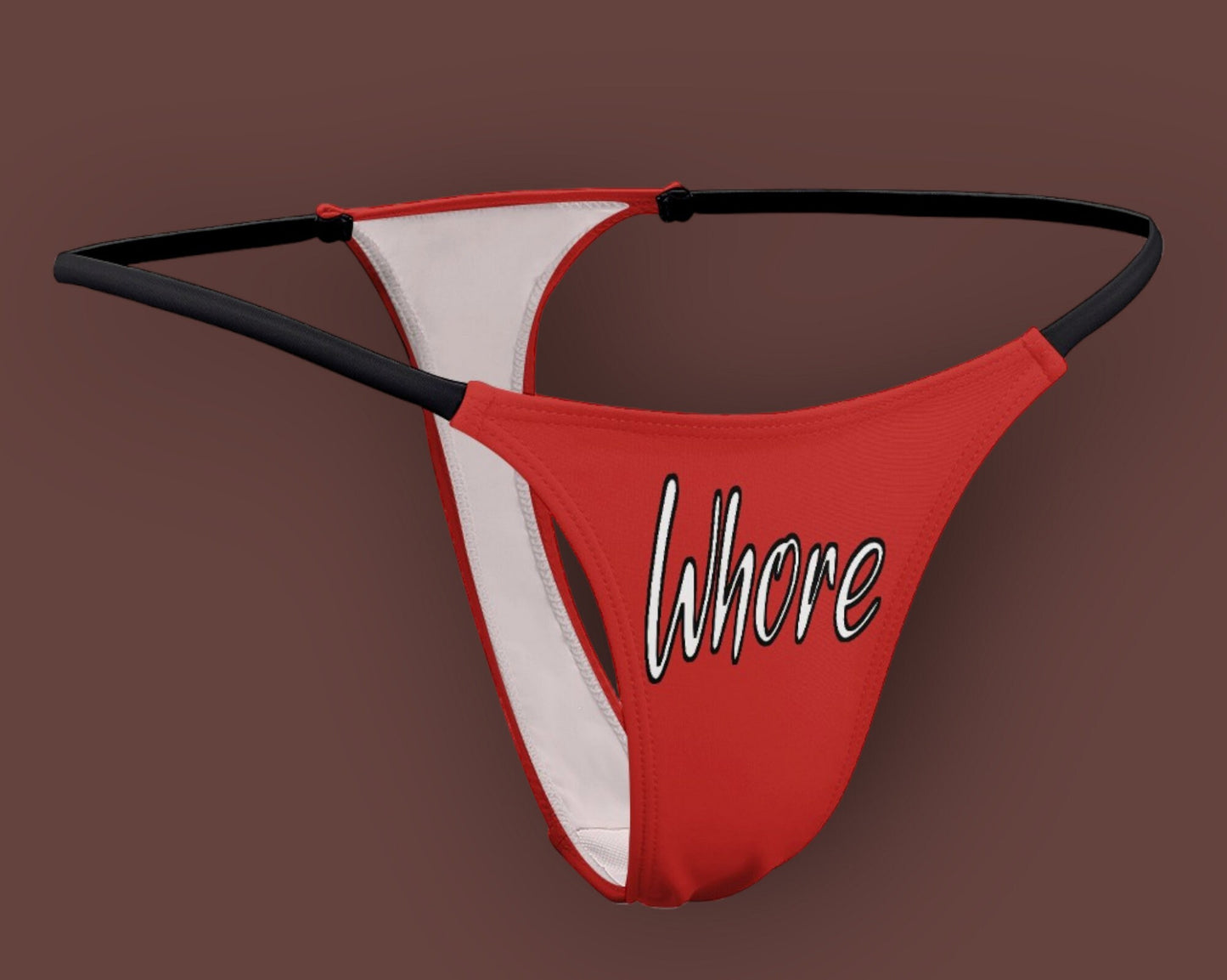 WHORE Thong, slut clothing, cuckolding, hotwife panties, slut clothing, naughty  panties?