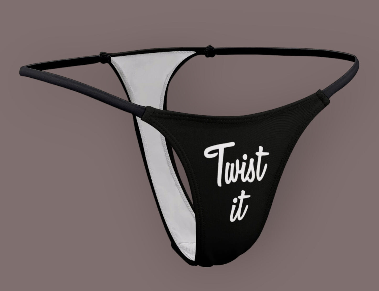 TWIST IT Thong, slut clothing, cuckolding, hotwife panties, slut clothing, naughty  panties?