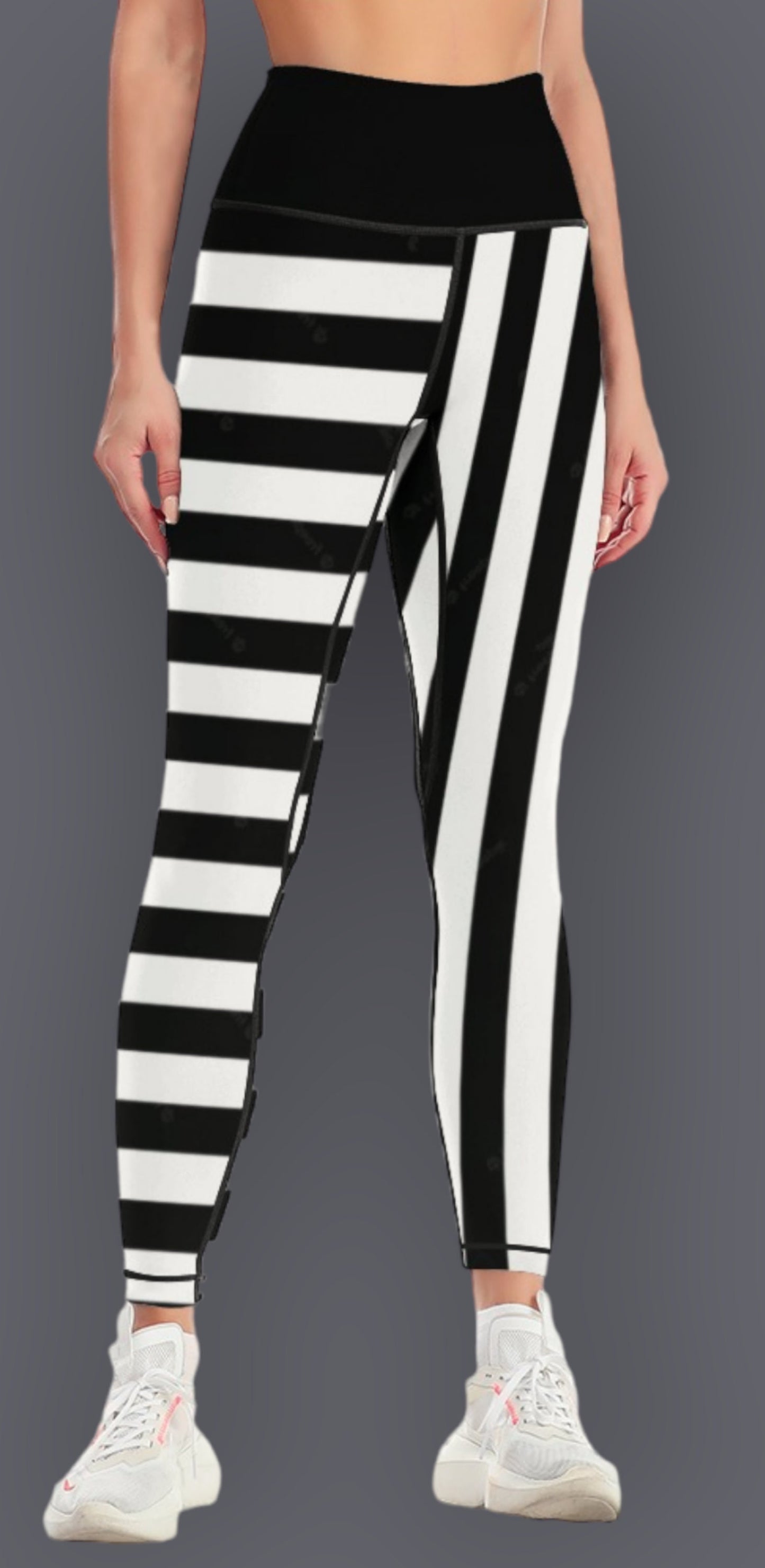 QUEEN OF SPADES black and white stripe legging, queen of spades, queen of spades clothing, bbc slut, slut clothing, hotwife, qos clothing