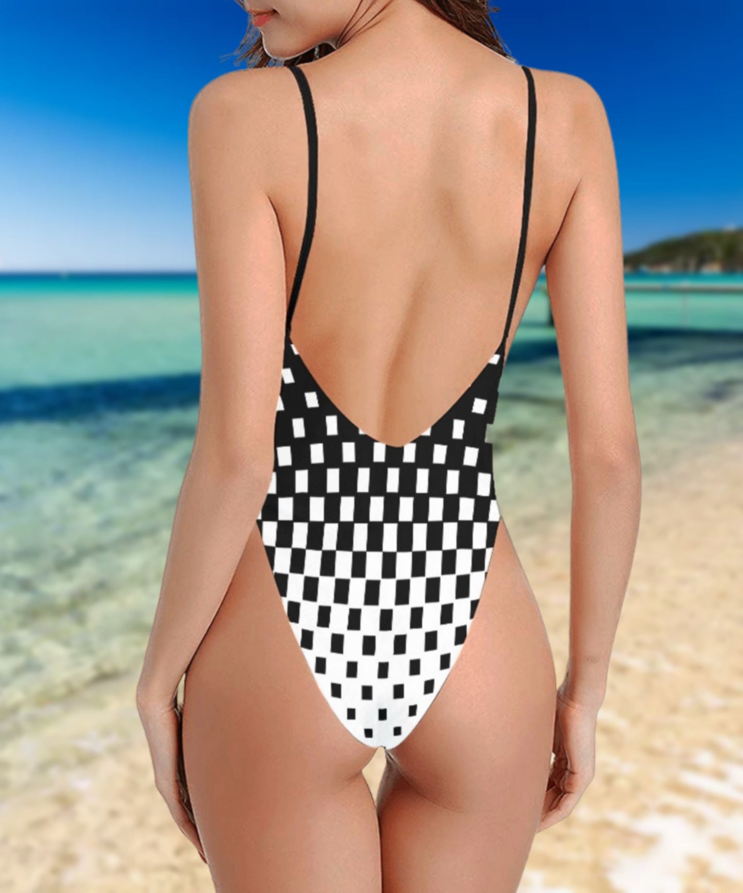 Queen of Spades Halter Straps Cube Bikini – Stylish & Sexy Backless Swimwear