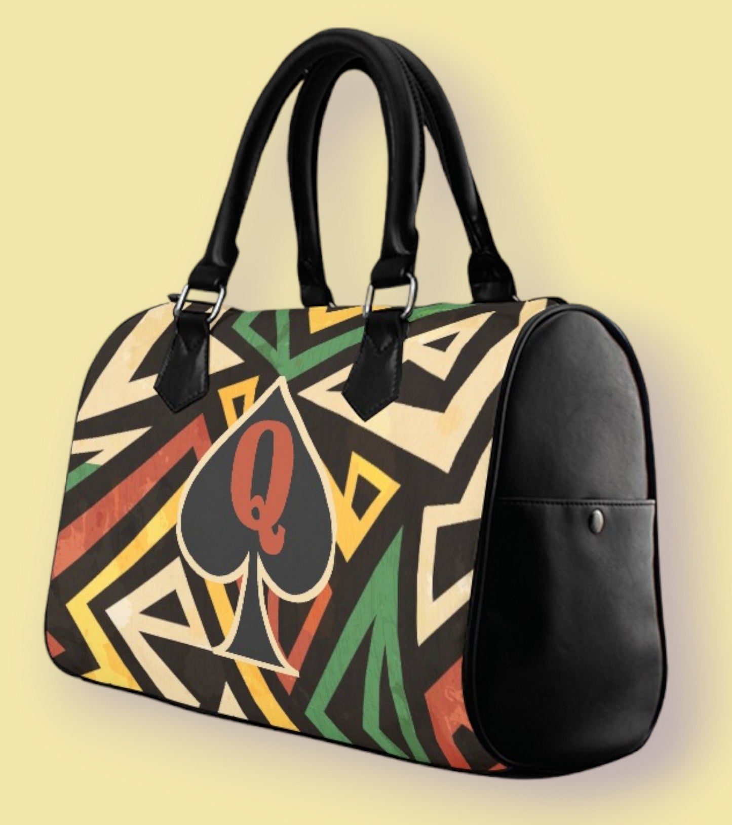 QUEEN OF SPADES african tribal Handbag , slut clothing, cuckolding, hotwife bag, qos bag, queen of spadess clothing, queen of spades