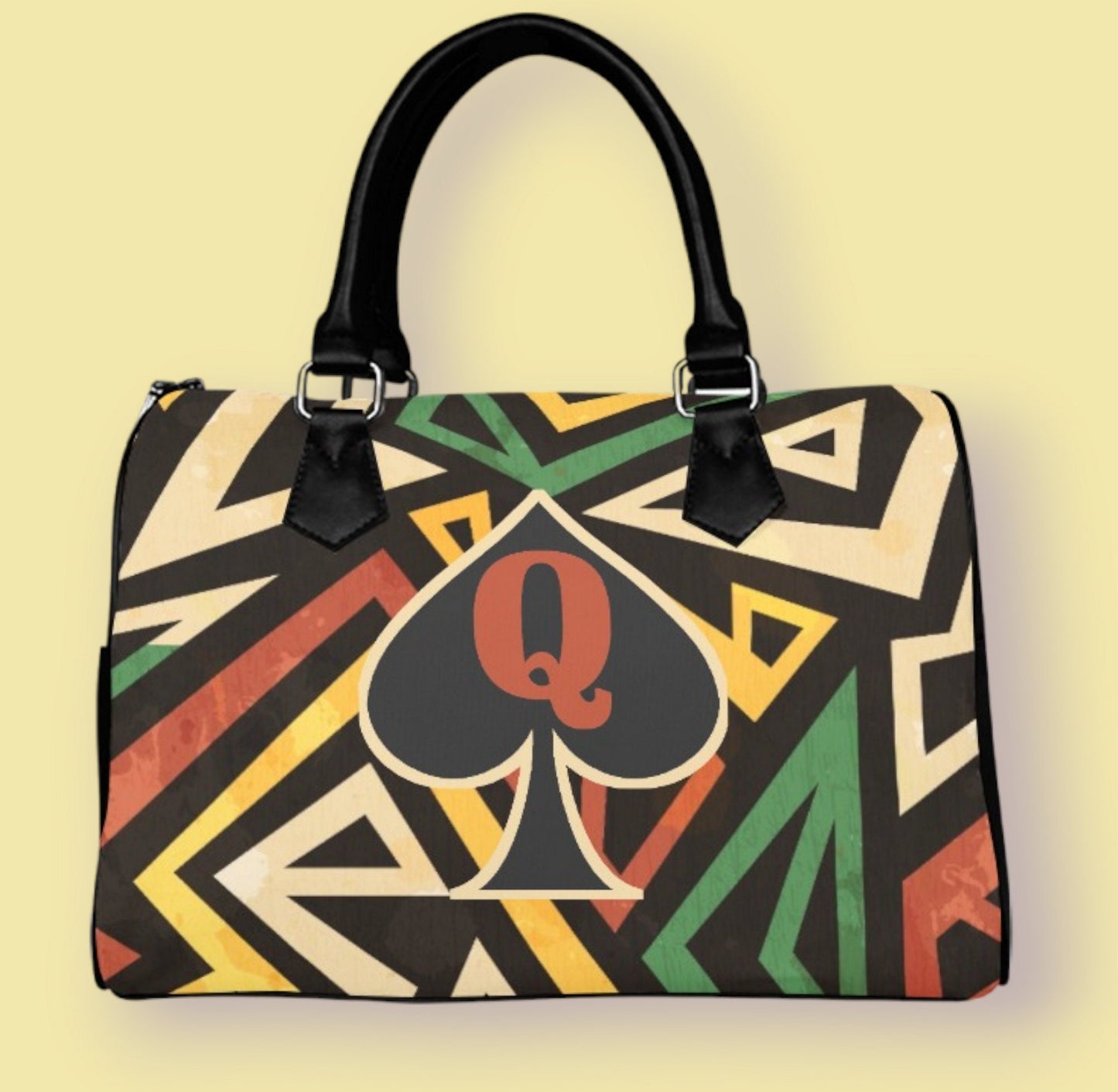 QUEEN OF SPADES african tribal Handbag , slut clothing, cuckolding, hotwife bag, qos bag, queen of spadess clothing, queen of spades