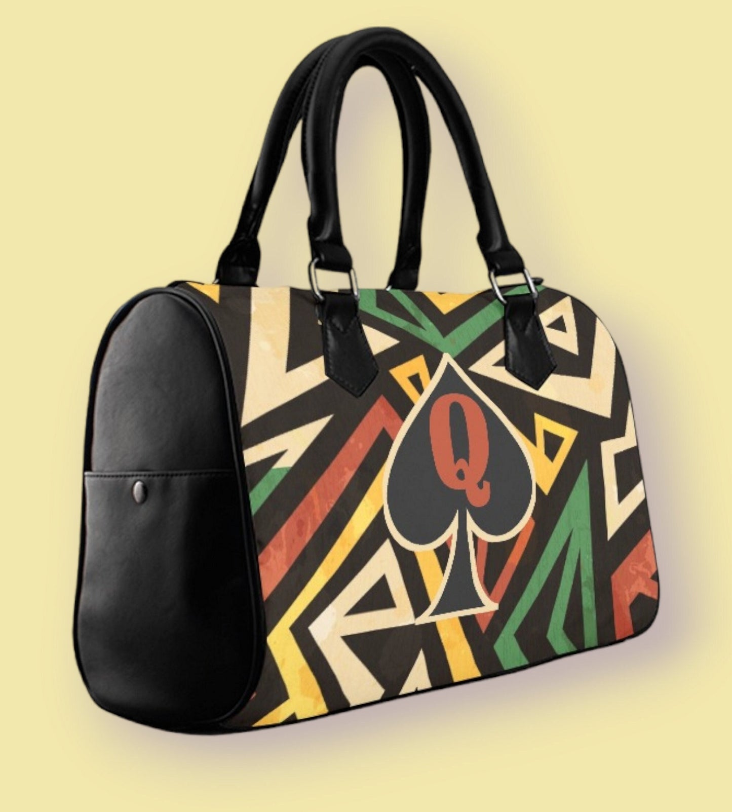 QUEEN OF SPADES african tribal Handbag , slut clothing, cuckolding, hotwife bag, qos bag, queen of spadess clothing, queen of spades