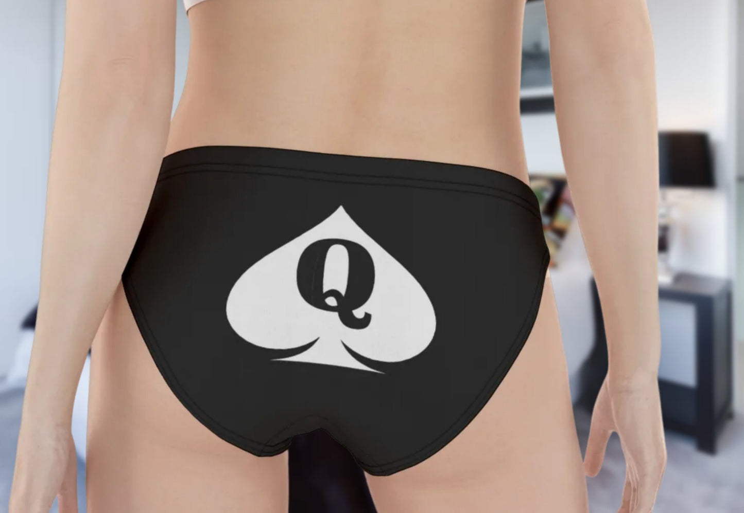 BBC ony Panties, large size, slut clothing, cuckolding, hotwife panties, qos thong, queen of spades, panties queen of spades