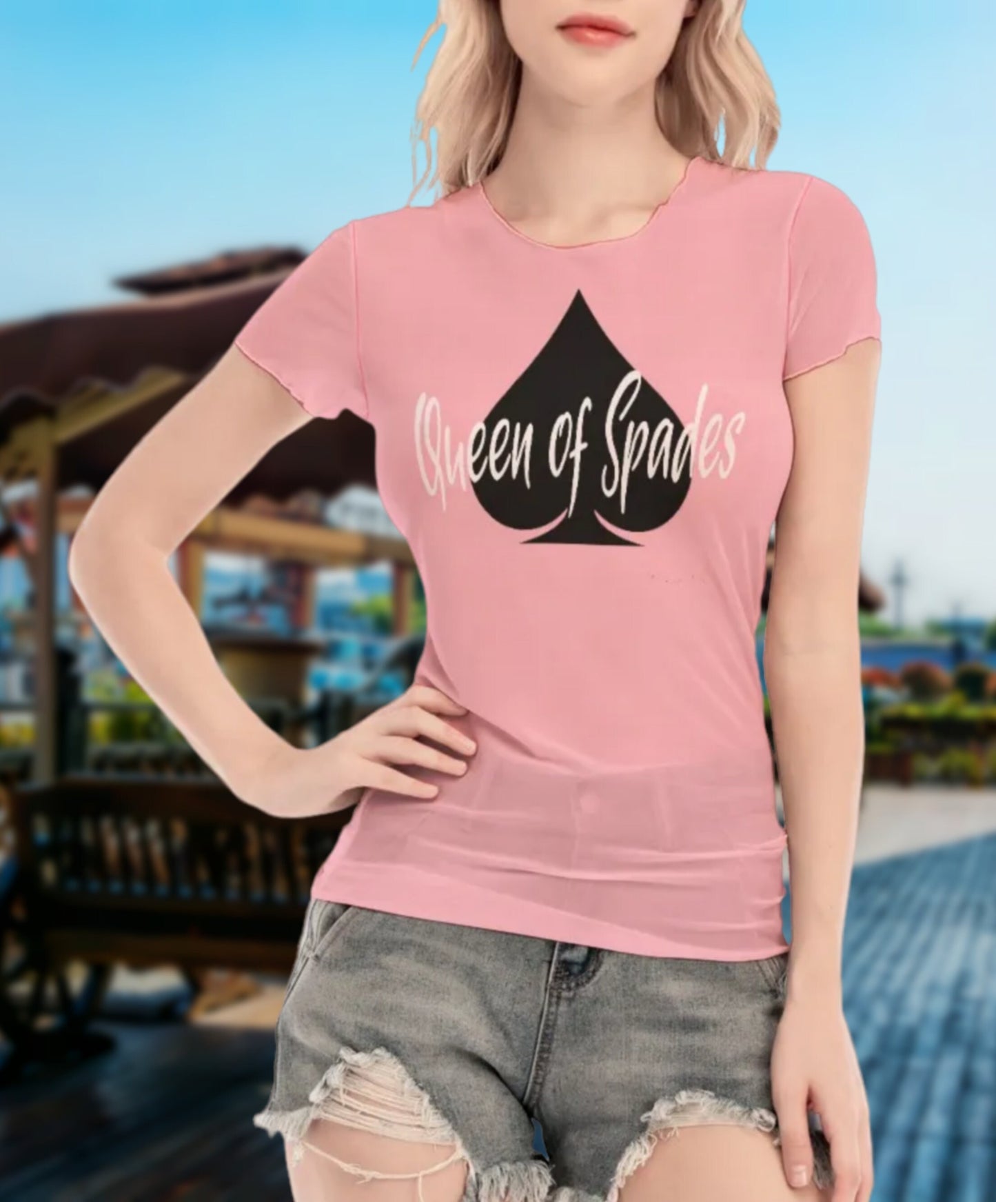 transparent tshirt QUEEN of SPADES, queen off spades tshirt, qos t-shirt,t-shirt bbc, Cuckold Womens t-shirt,, slut clothing