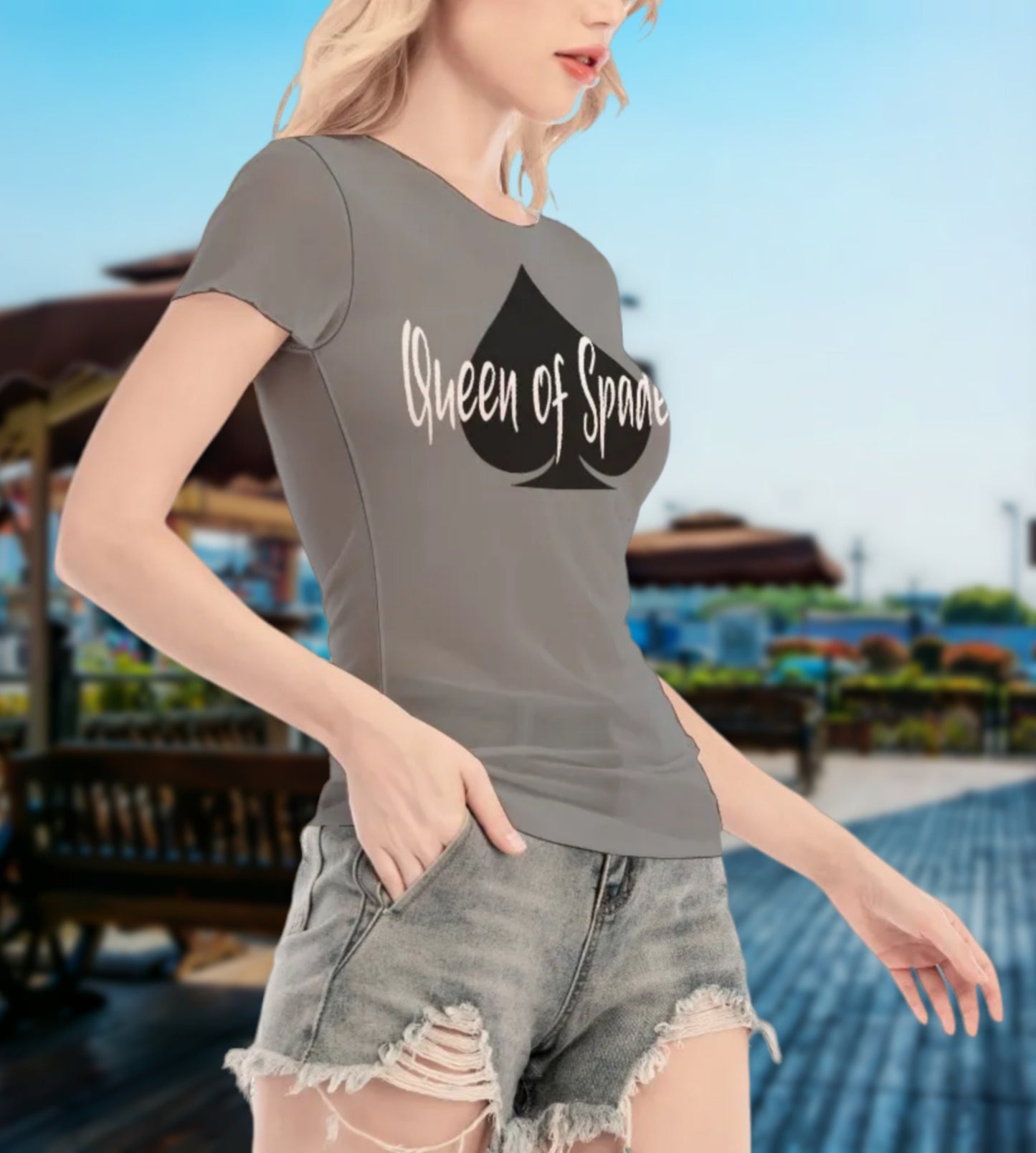 transparent tshirt QUEEN of SPADES, queen off spades tshirt, qos t-shirt,t-shirt bbc, Cuckold Womens t-shirt,, slut clothing