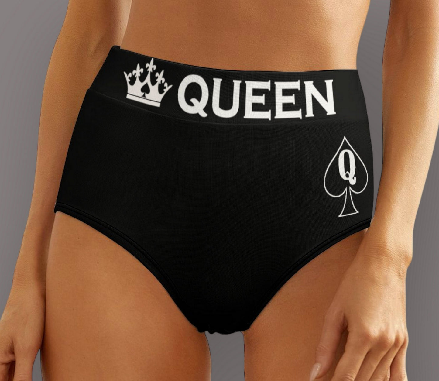 BIG BLACK COCKS only, Panties, slut clothing, cuckolding, hotwife panties, qos thong, queen of spades, panties queen of spades