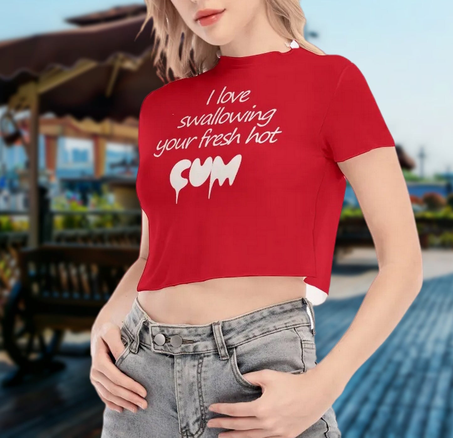 I LOVE swalllowing your fresh hot cum transparent croc ctop,naughty t shirt, qos t-shirt,bbc t shirt ,Womens t-shirt,, slut clothing