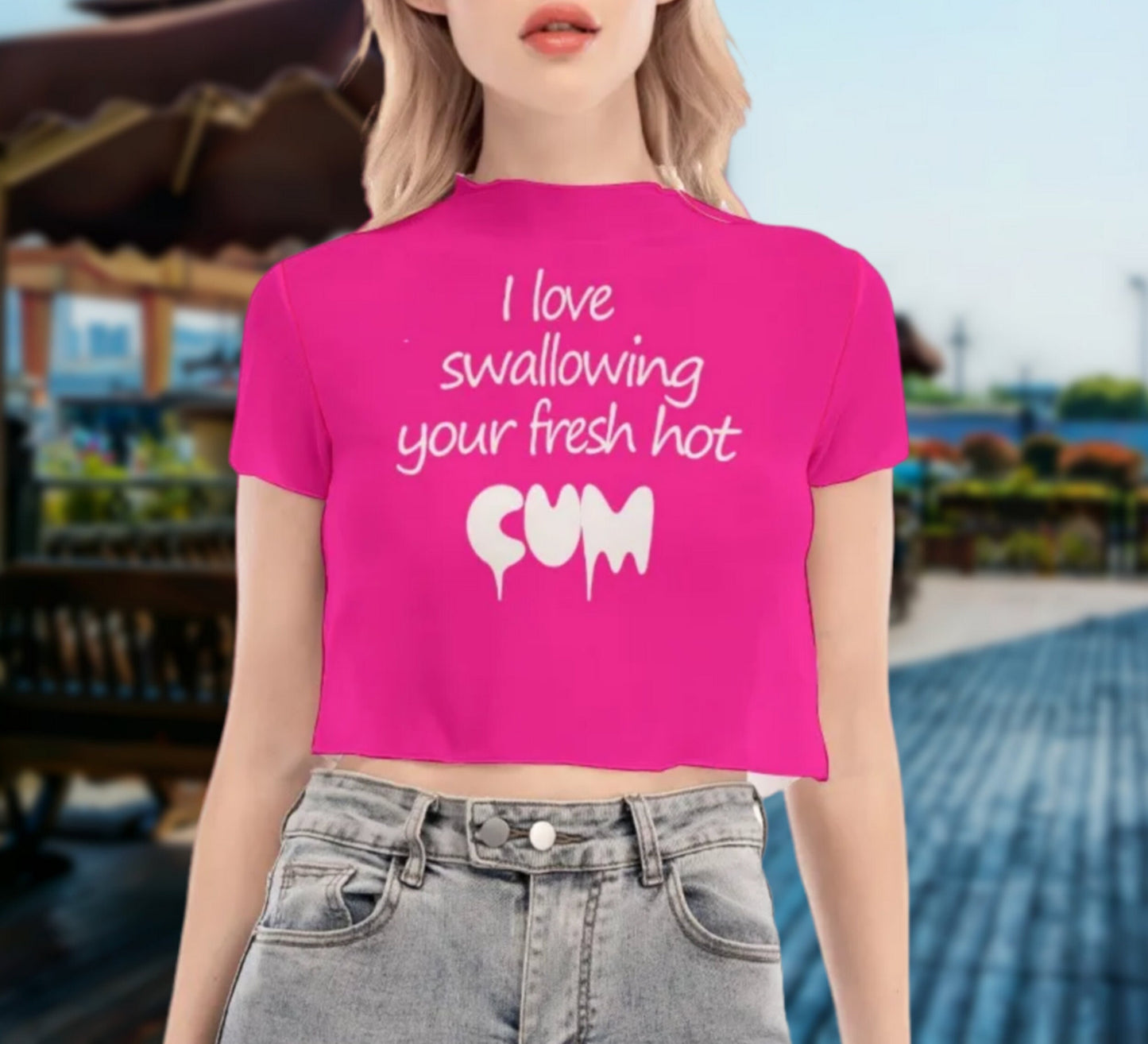 I LOVE swalllowing your fresh hot cum transparent croc ctop,naughty t shirt, qos t-shirt,bbc t shirt ,Womens t-shirt,, slut clothing