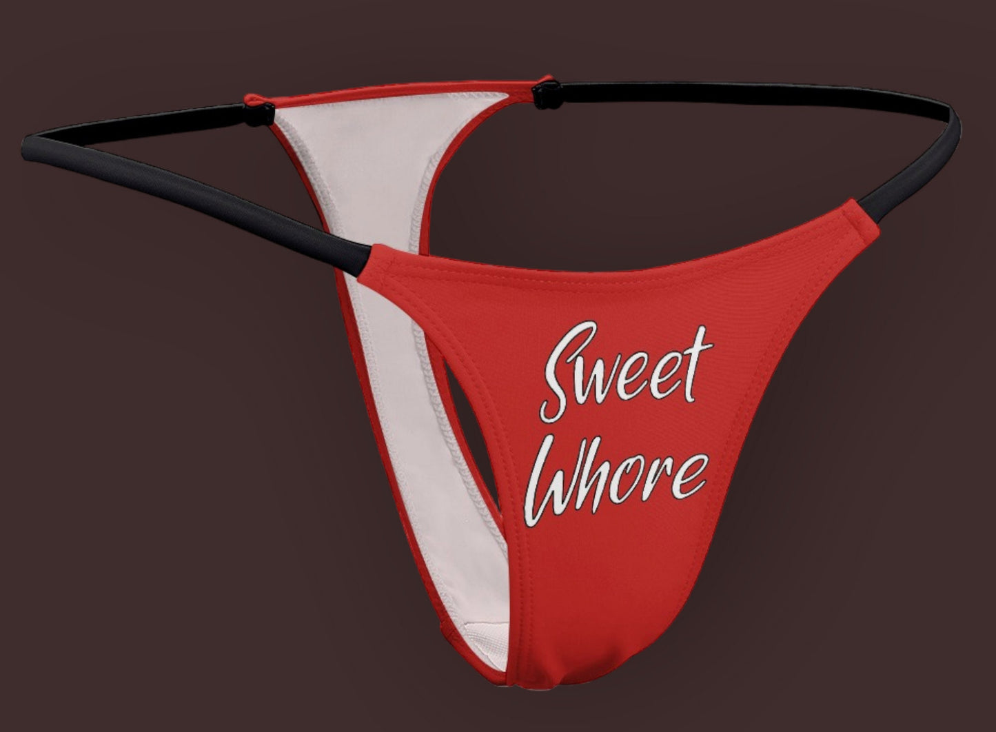 SWEET WHORE Thong, slut clothing, cuckolding, hotwife panties, slut clothing, naughty  panties?