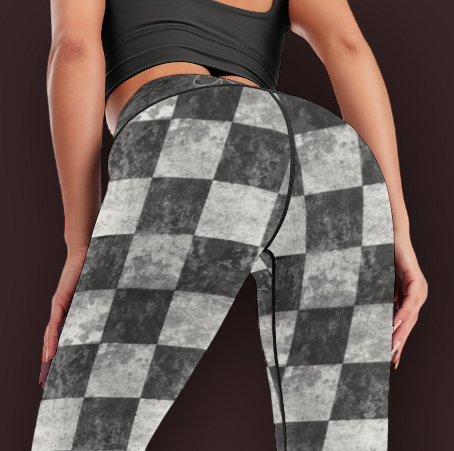 QUEEN OF SPADES checkerboard  legging, queen of spades, qos, queen of spades clothing, bbc slut, slut clothing, hotwife, qos clothing