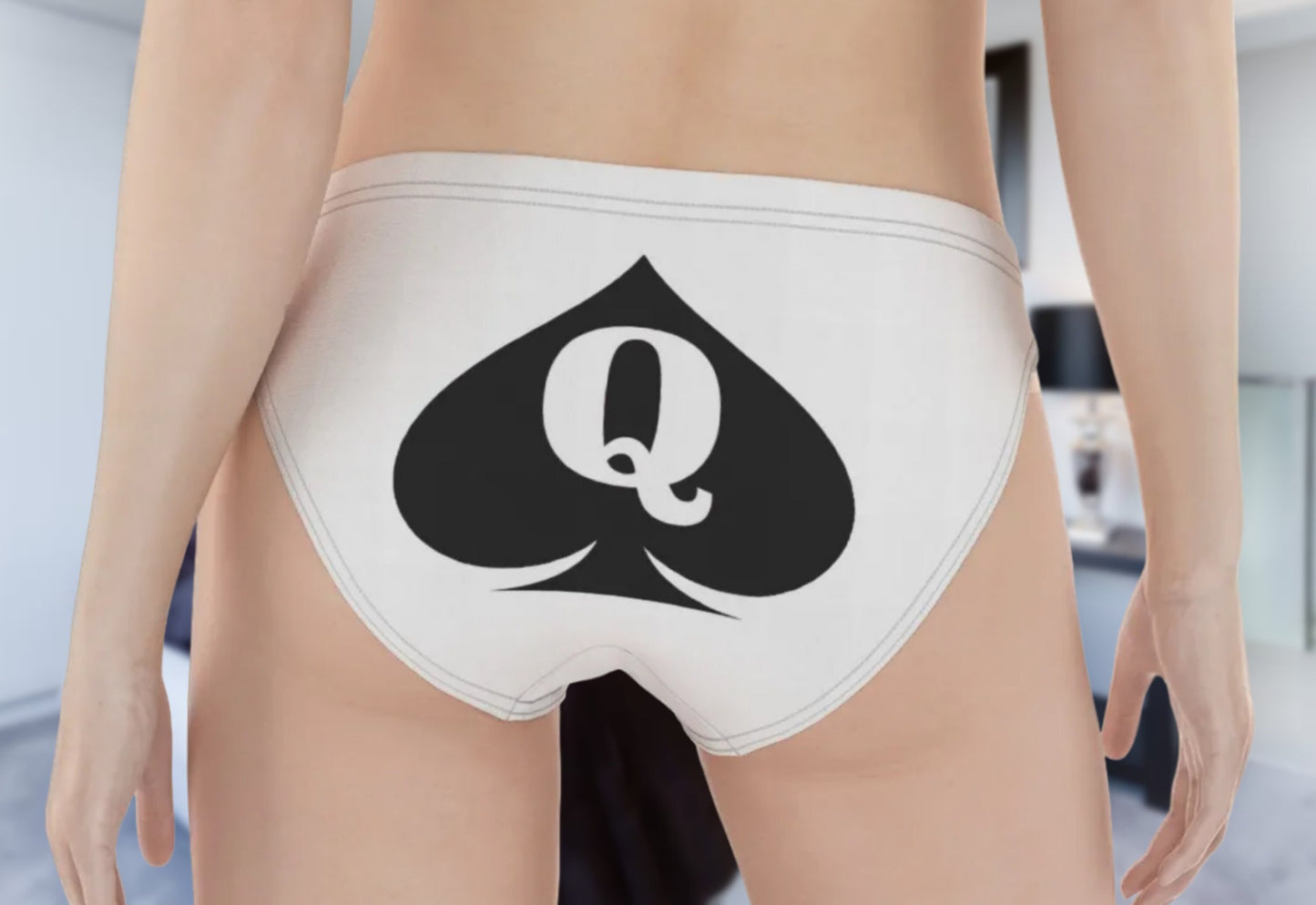 BBC ony Panties, large size, slut clothing, cuckolding, hotwife panties, qos thong, queen of spades, panties queen of spades