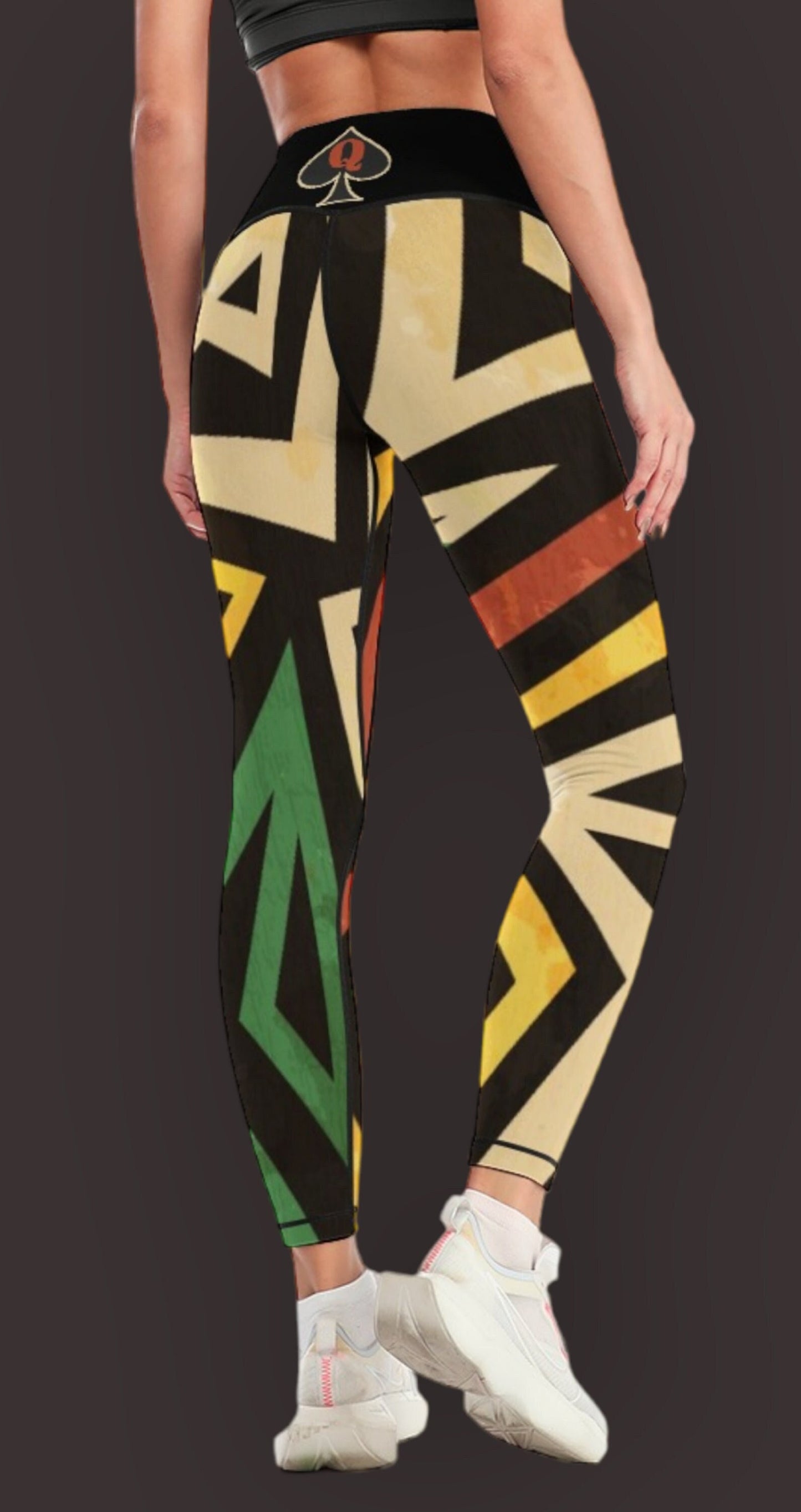 QUEEN OF SPADES African Tribal  legging, queen of spades, qos, queen of spades clothing, bbc slut, slut clothing, hotwife, qos clothing