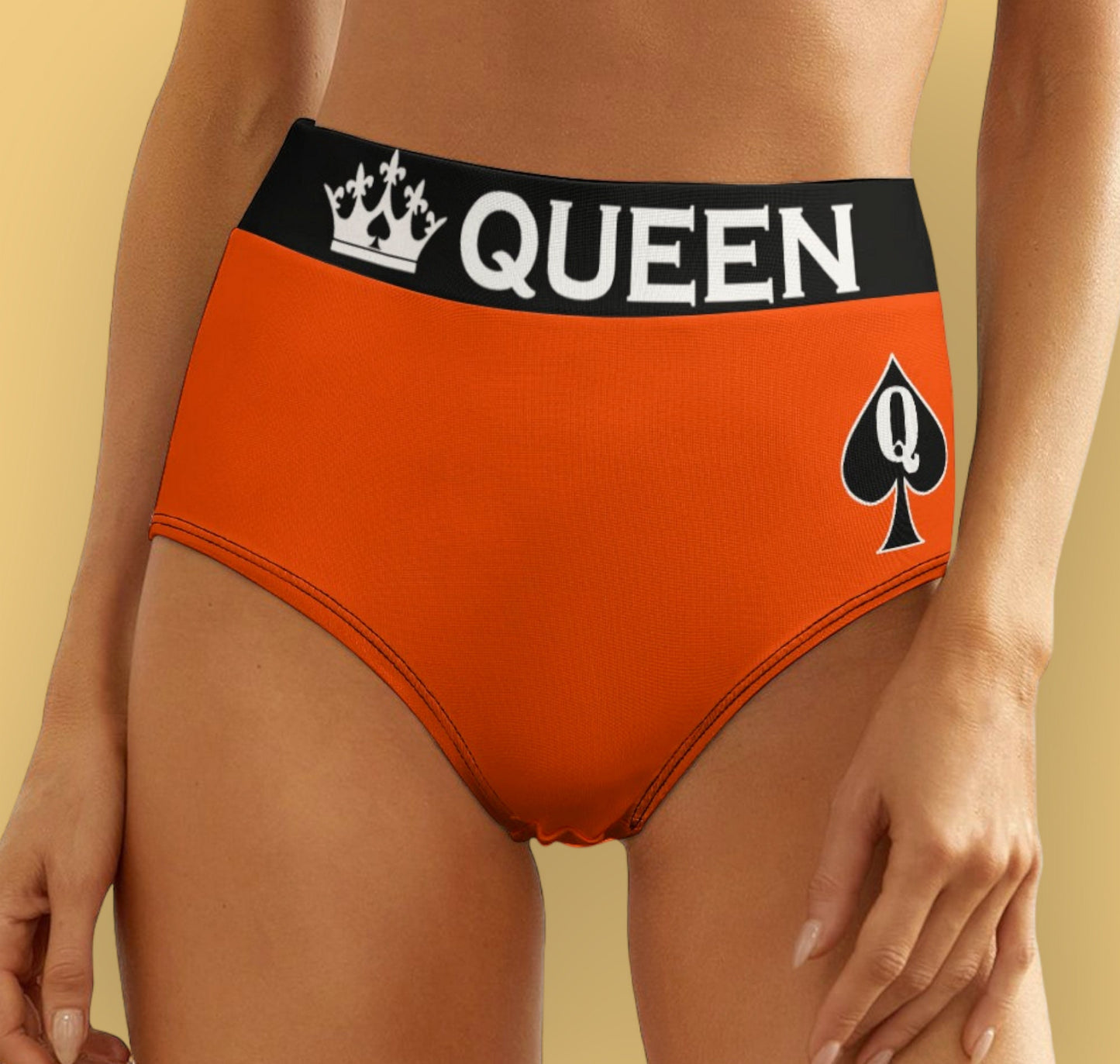 BIG BLACK COCKS only, Panties, slut clothing, cuckolding, hotwife panties, qos thong, queen of spades, panties queen of spades