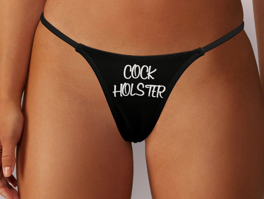 COCK HOSTLER  thong, slut clothing, cuckolding, hotwife panties, slut clothing, naughty  panties.