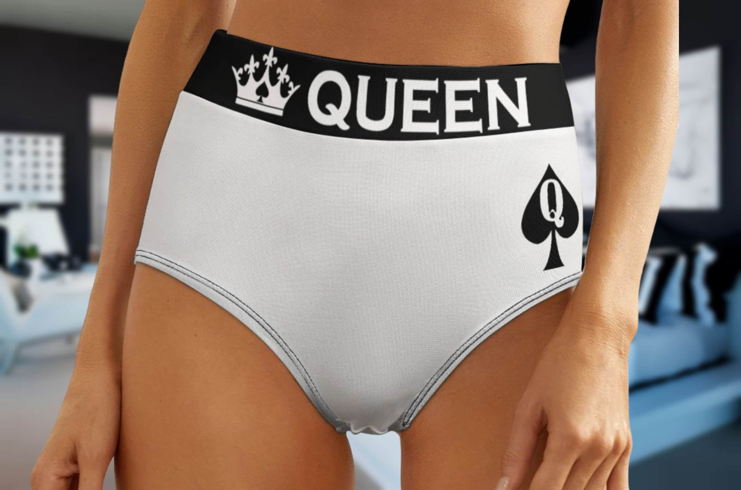 COCK HOSTLER for BBC Panties, slut clothing, cuckolding, hotwife panties, qos thong, queen of spades, panties queen of spades