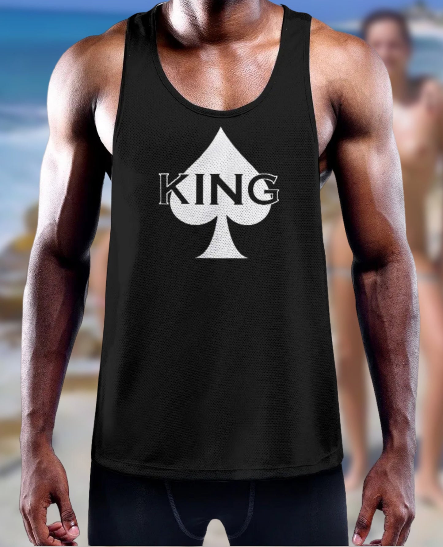 King of Spades Y-Back Muscle Tank – Stylish & Powerful Gym Wear