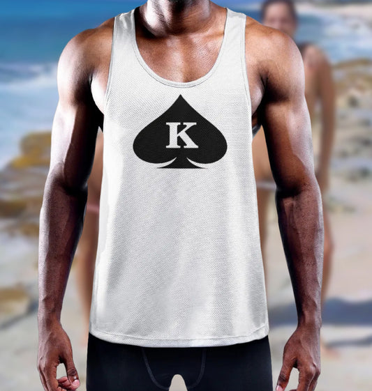 KING of SPADES  Y-Back Muscle Tank top , kos t-shirt, t-shirt bbc Cuckold , slut clothing, Kos, ebpny